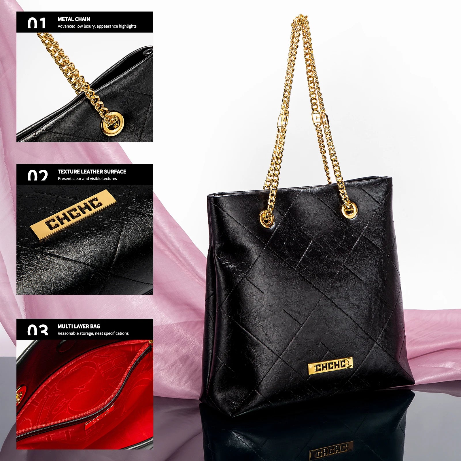 Chain Luxe Tote